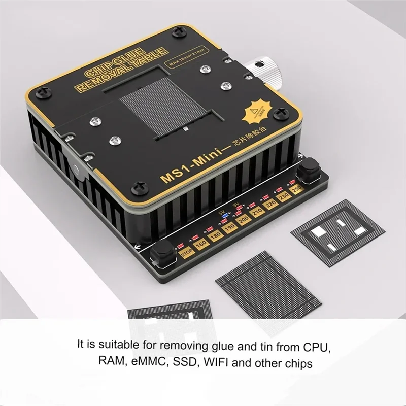 

ABKO-Repair Tools Hot Plate Soldering Preheating Rework Station MS1 Mini Heating Table For Phones Chip IC Glue Removal