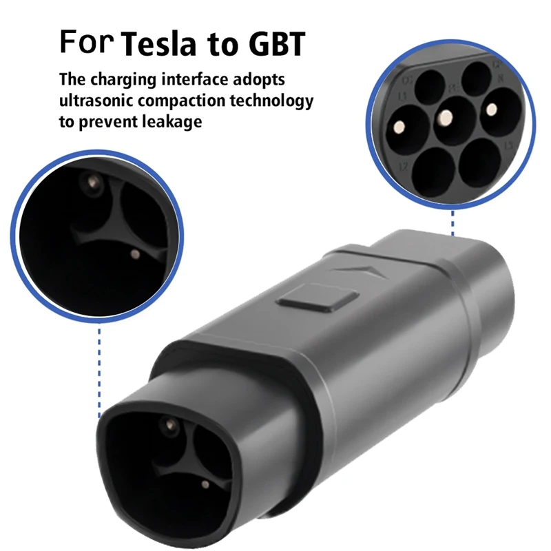 Top!-EV Connector Adaptor 32A For Tesla To GBT EVSE Adapter Electric Car Vehicle Charger 250V Charging Connector Single Phase