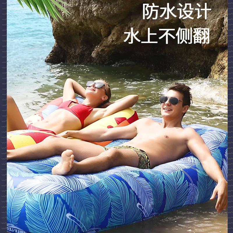 Outdoor Lazy Inflatable Sofa, Portable Air Cushion Mat, Sit and Lie Usable, Air Mattress Bed