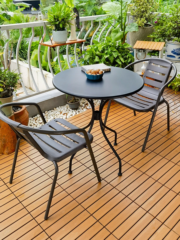 Zili balcony table and chairs, outdoor rooftop, small coffee table combination,