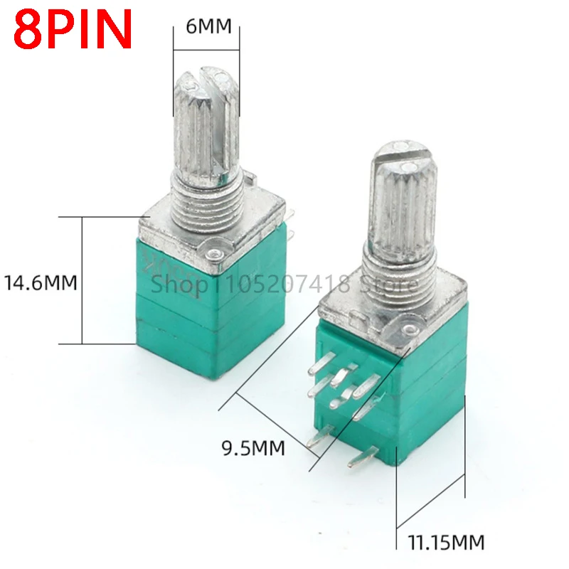 20pcs RV097 RK097 5K 10K 20K 50K 100K 500K 3pin 5pin 6pin 8pin Shaft 15mm Audio Amplifier Sealed Potentiometer RV097NS RK097NS
