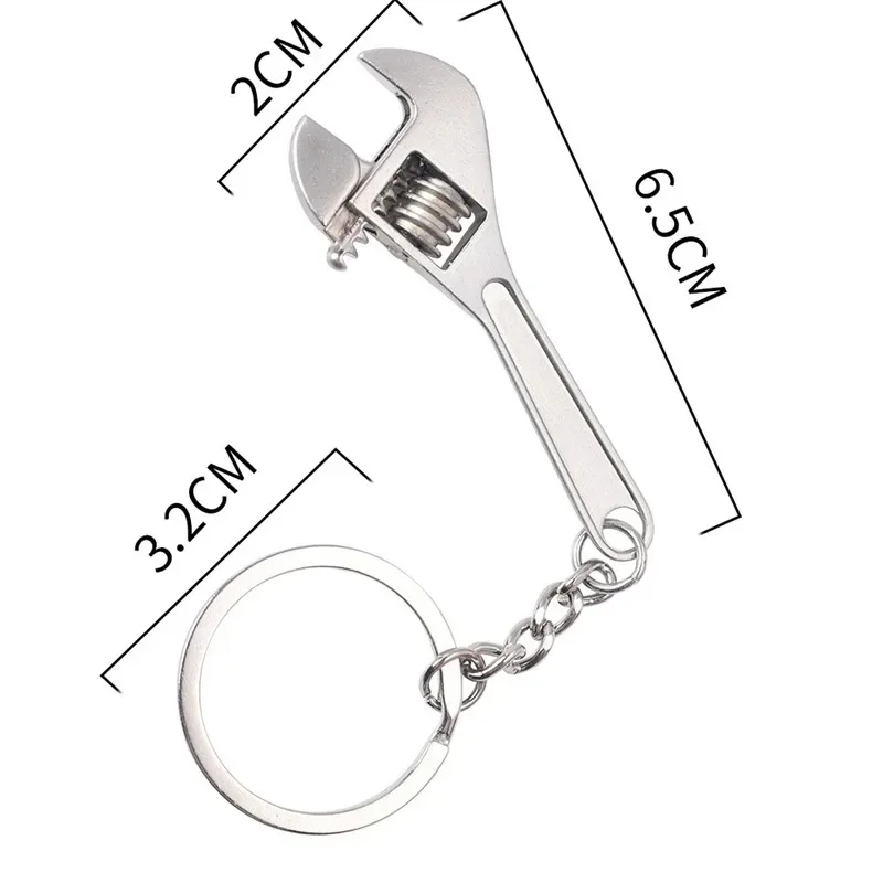 1-10 pcs Universal Mini Wrench Keychain Portable Hand Tool Metal Adjustable Jaw Spanner Key Chain Wrench Hand Repairing Tools