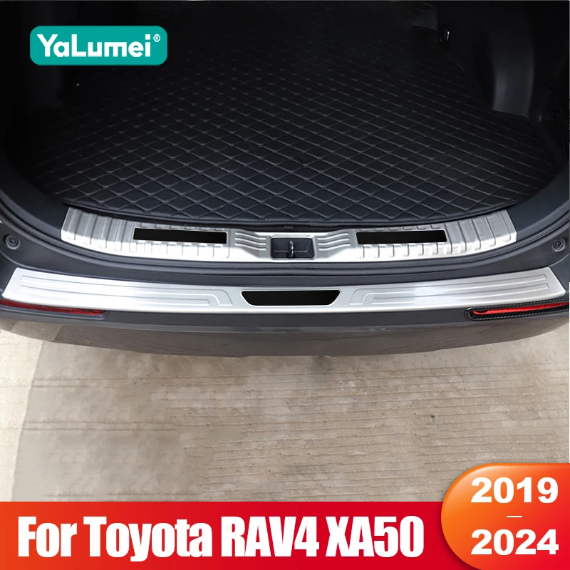 

For Toyota XA50 RAV4 2019 2020 2021 2022 2023 2024 Hybrid Trunk Cover Tailgate Guard Rear Bumper Scuff Sill Plate Accessaries