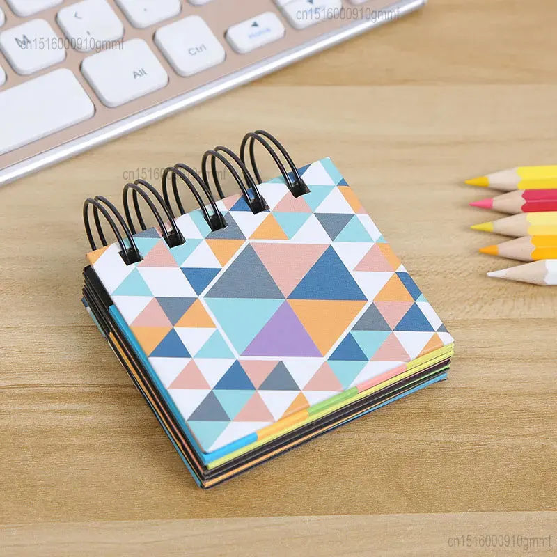 Multi-layer Paper Sticky Note Memo Pad Hard Cover Spiral Coil Mini Notebook Notepad Planner Self-Adhesive Stickers Office Supply