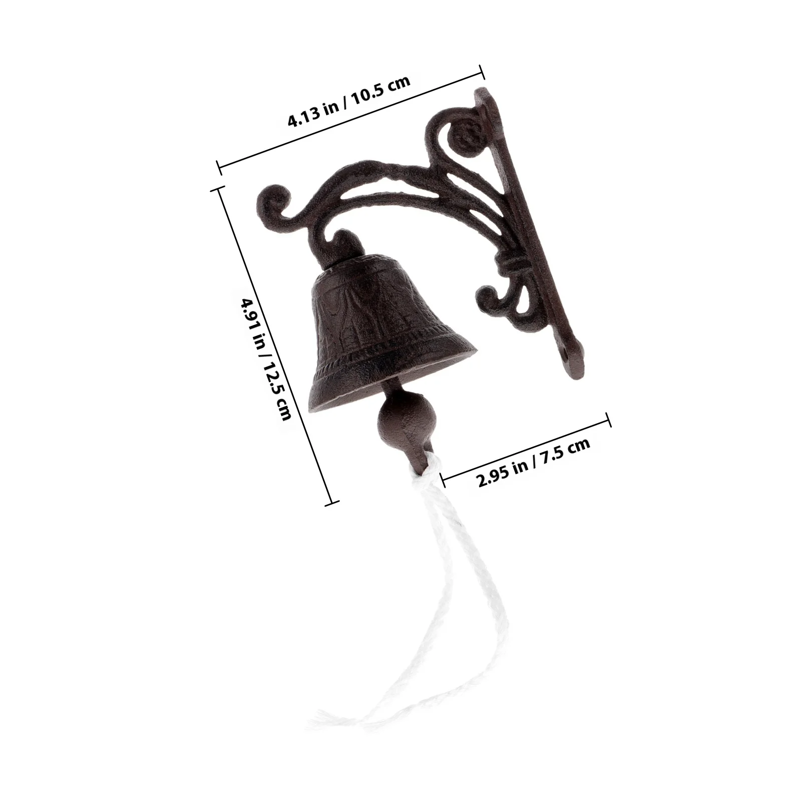 ريفي خمر الحديد جرس الباب الجدار شنقا جرس الزخرفية جرس قلادة لحديقة ساحة في الهواء الطلق أجراس الحديد الزهر