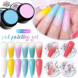 BORN PRETTY 5ml Pat Painting Gel Nail Polish High Saturated Art Gradient Nail  Polish Gel Gloss Gel Soak Off UV LED Nails