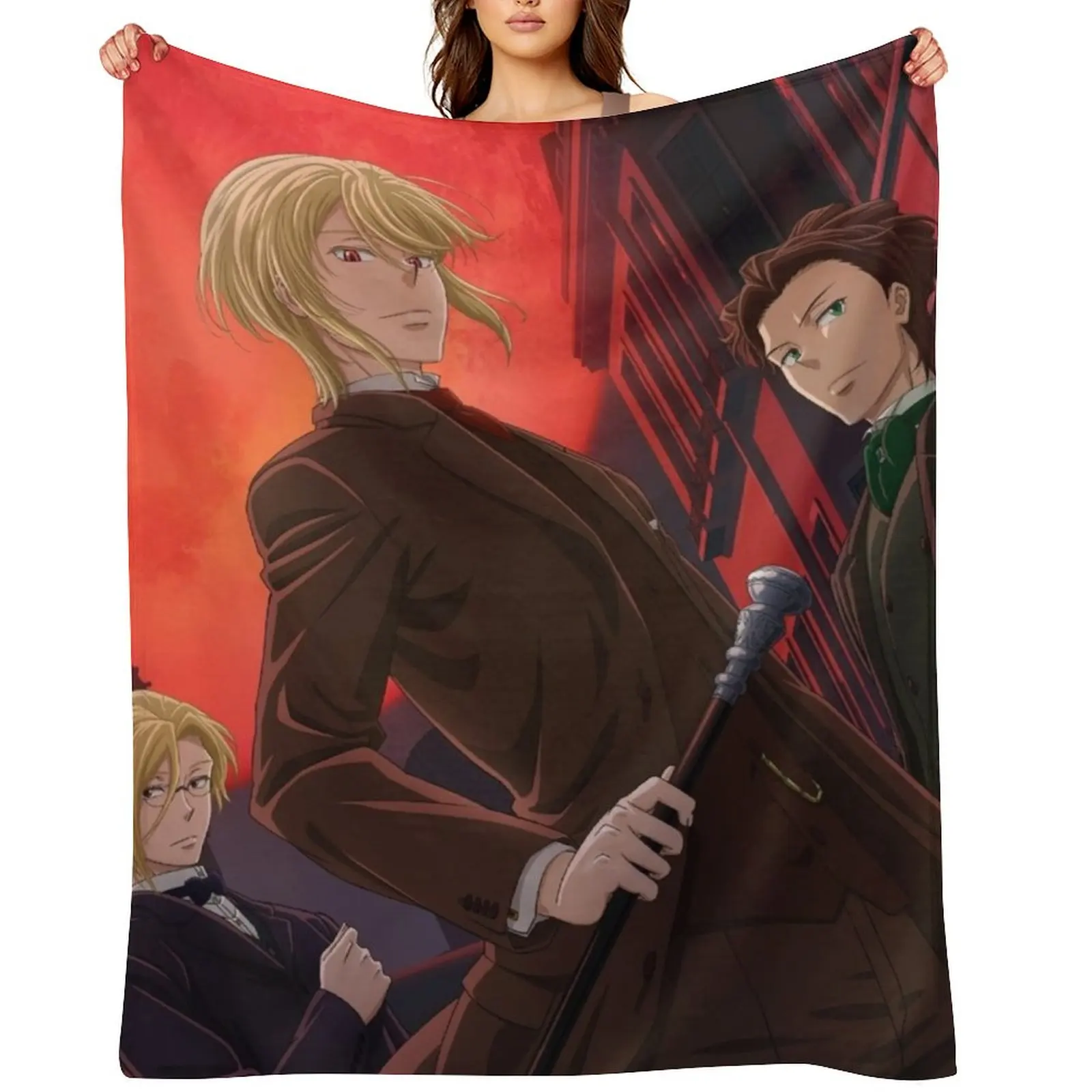 

Moriarty the Patriot Anime Throw Blanket For Decorative Sofa Decoratives Multi-Purpose Bed Blankets