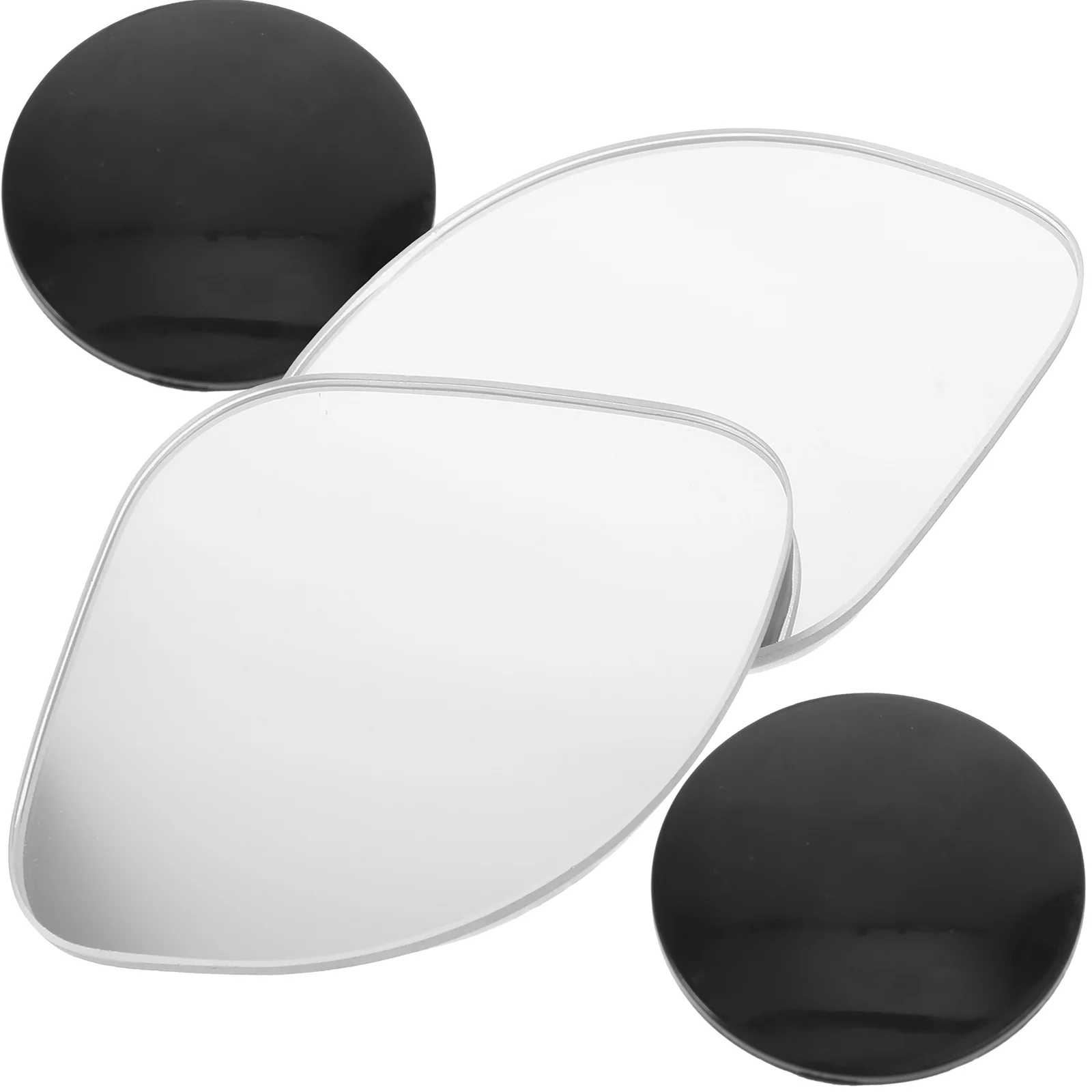 

2pcs Stick-on Blind Spot Car Mirror Adjustable Rectangular Rear View Mirror Blind Spot Mirror For Car