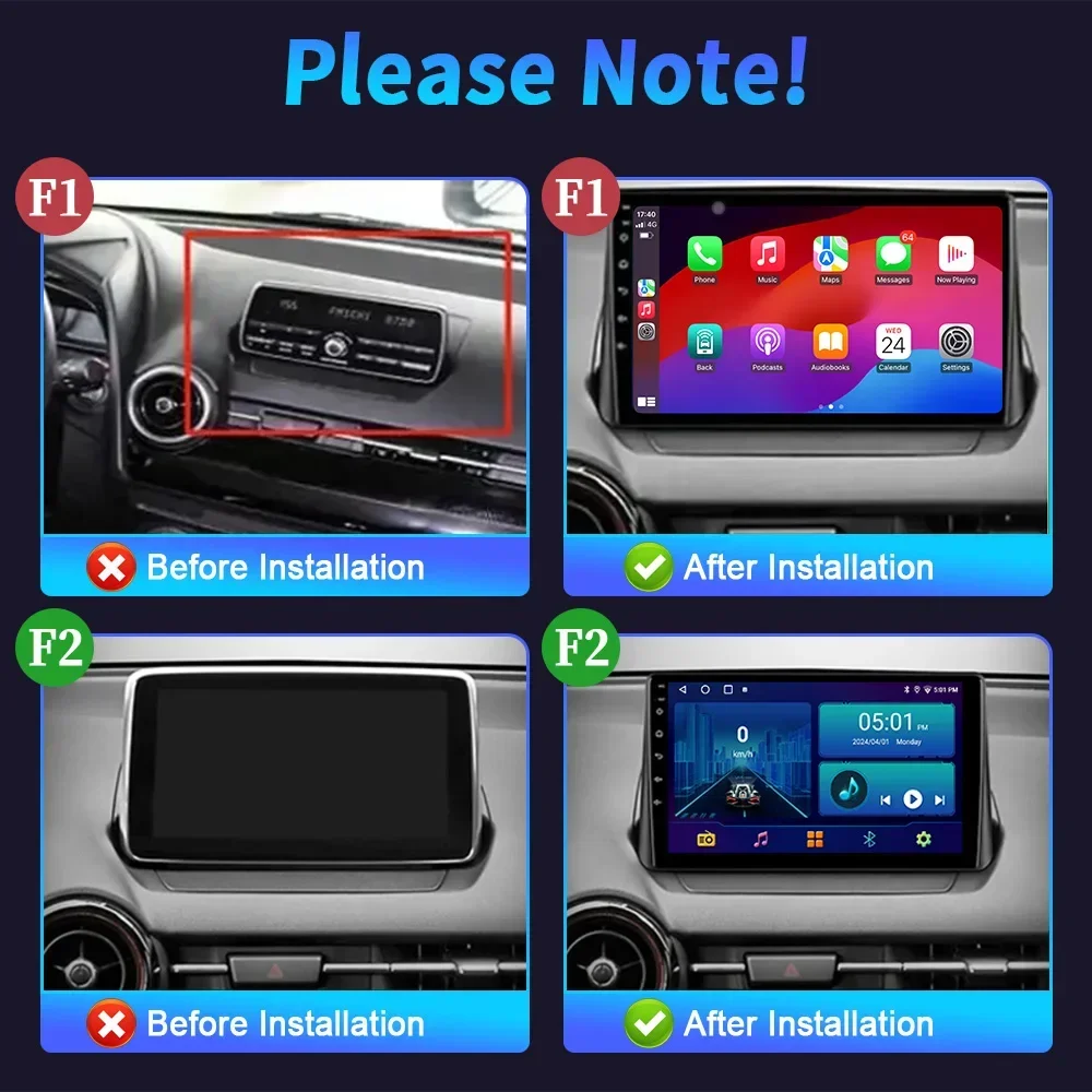 Android 14 For Mazda CX-3 Mazda 2 DK 2014-2021 Wireless Carplay Stereo Screen Head Unit Car Radio Multimedia Navigation