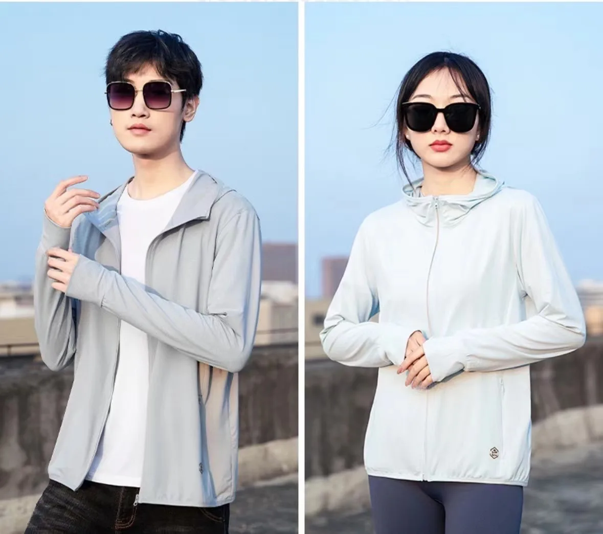 New UPF50+UV sun protection hoodie jacket for men and women, lightweight hiking outdoor long-sleeved sun protection shirt jacket