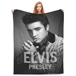 E-Elvis Presley Blanket Fleece Autumn/Winter Breathable Warm Throw Blankets for Home Travel Bedspread