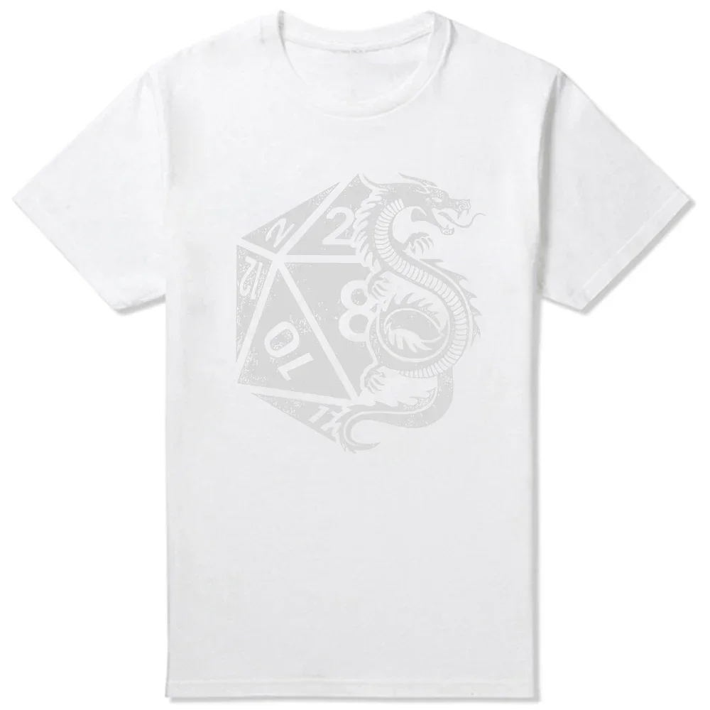 Dragon Dice D20 Dungeon Dice Elegant T Shirt DND Game Humor TShirt  Tee Shirt New Design Short Sleeve  Clothing