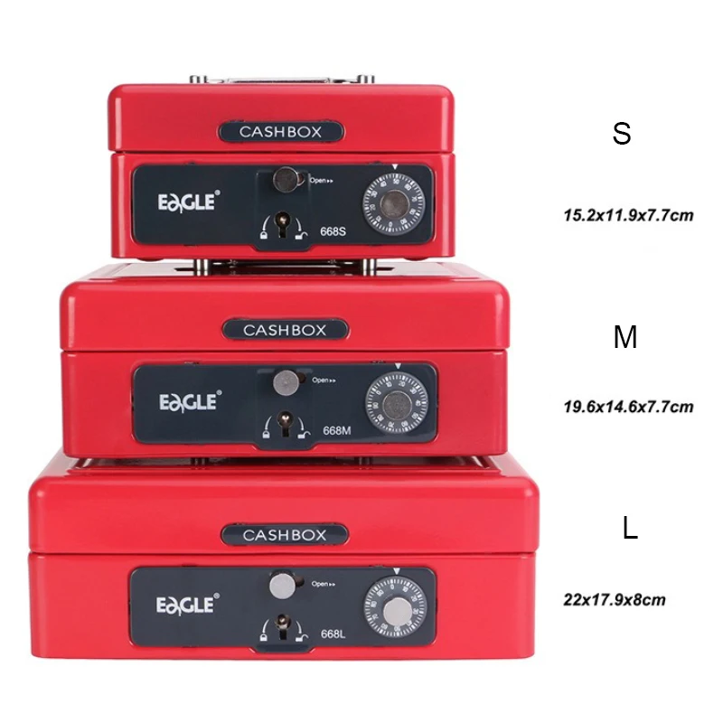 Metal Handheld Portable Vault Password Safe Money Box, Bank Cash Cashier Wealth Management Insurance Storage Box For Adults