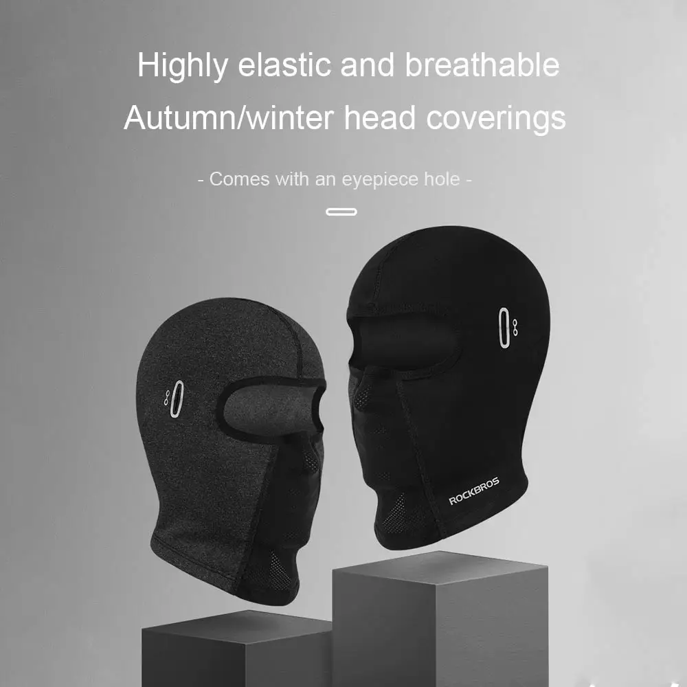 ROCKBROS Sturmhaube, Winter-Gesichtsmaske, warme Fahrradhelm-Innenkappe, winddicht, atmungsaktiv, waschbar, für Damen und Herren. – Detail 1