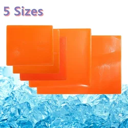 Orange 5 Size Motorcycle Seat Gel Pad Shock Absorption Mat Motorbike Scooter Comfortable Soft Gel Cushion DIY Modified Seat Pads