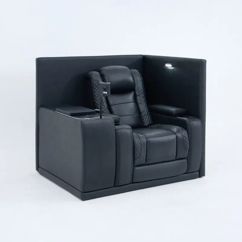 Customized Private Custom Home Theater Leather Sofa Electric Function Zero Against The Wall Living Room High-end First-layer Cow
