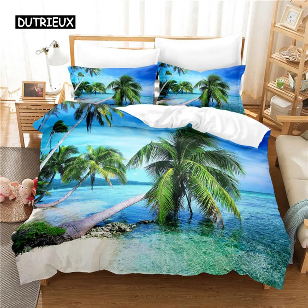 

Beautiful Seaside Bedding Set Duvet Cover Set 3d Bedding Digital Printing Bed Linen Queen Size Bedding Set Fashion Design