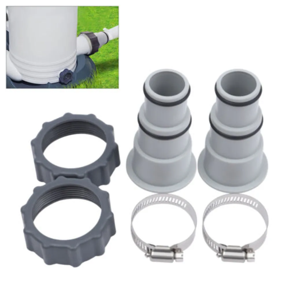 Bymaocar 2*Intex Hose Adapter Pool Filter Pump Part Conversion Fitting Kit for 4000,2500,2000 & 1500gal Per Hour Filter Pumps