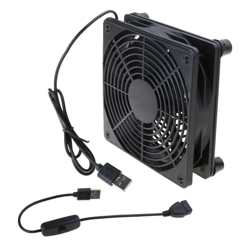 120mm USB Cooling Fan with for Home Office Electronic Device Ventilation Dropship