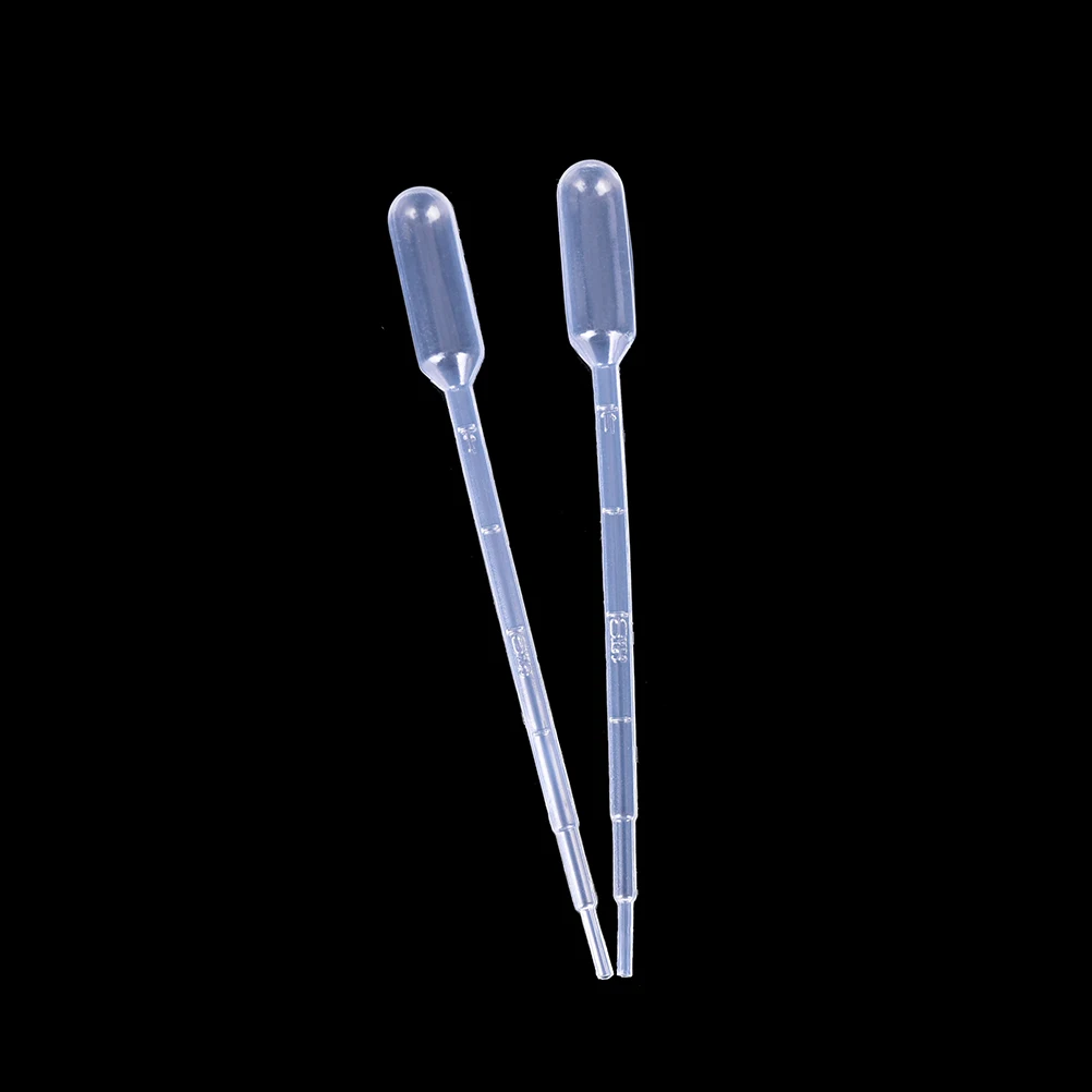 100PCS 1ml Disposable Plastic Eye Dropper Set Transfer Graduated Pipettes Chemistry Lab Supplies High Quality