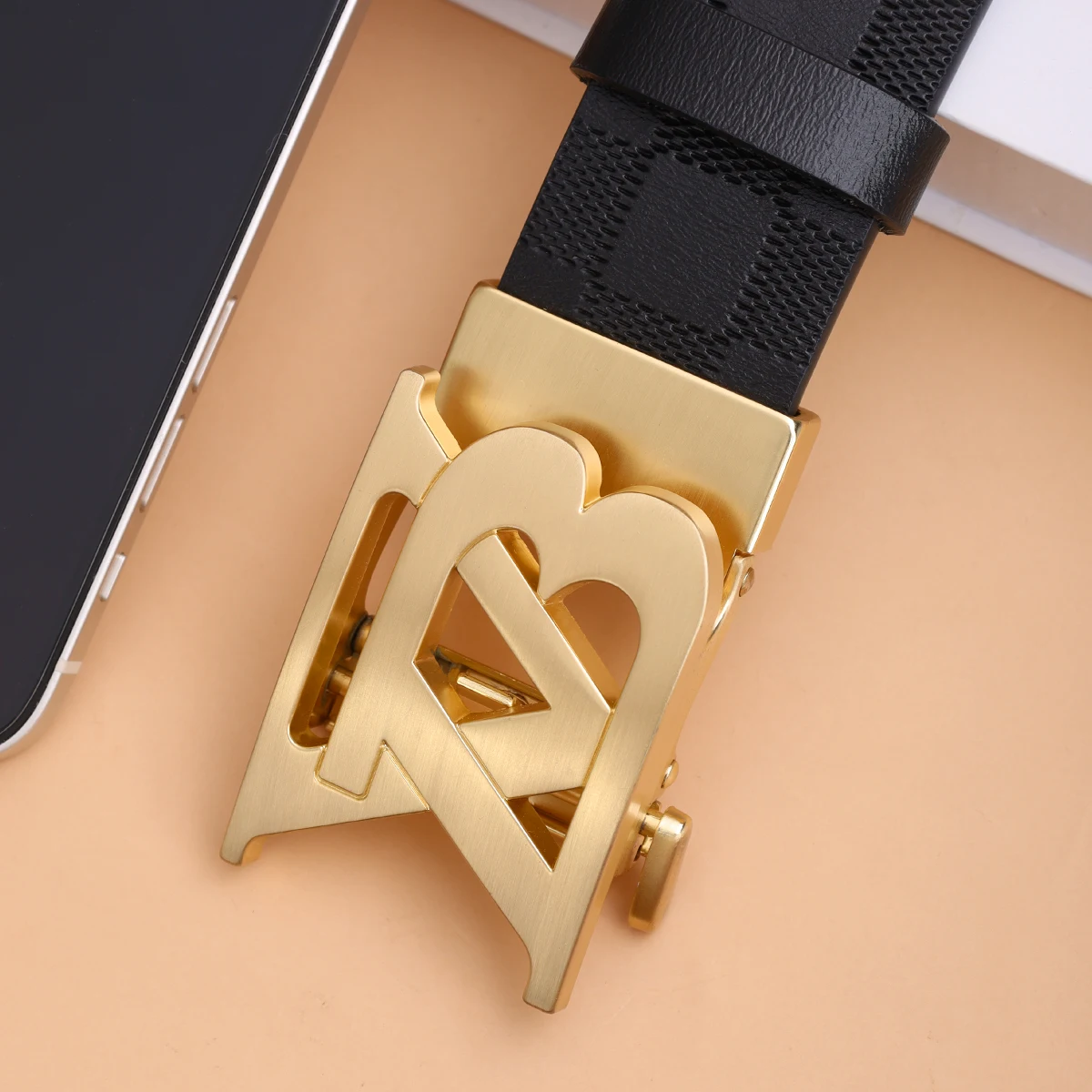 حزام رجالي من الجلد الطبيعي بتصميم بإبزيم تلقائي، إكسسوارات كاجوال للأعمال على الطراز العتيق، اختيار مثالي للهدايا للرجال #4