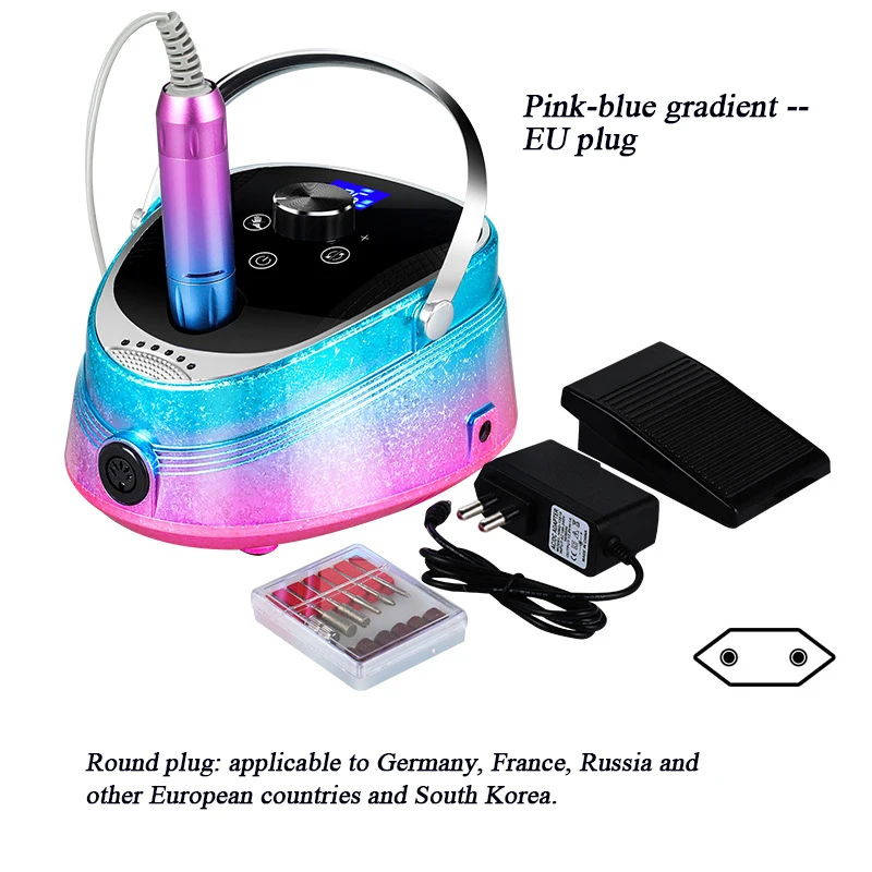 Eis Farbverlauf Nagellack Maschine 35000 U/min wiederauf ladbare geräuscharme bürstenlose Polier nagels chärfer