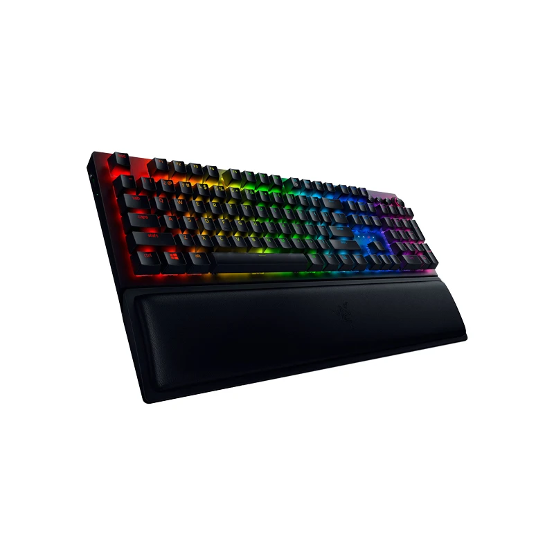 لوحة مفاتيح الألعاب اللاسلكية الميكانيكية Razer BlackWidow V3 Pro مفاتيح ميكانيكية خضراء إضاءة RGB Doubleshot ABS أغطية مفاتيح