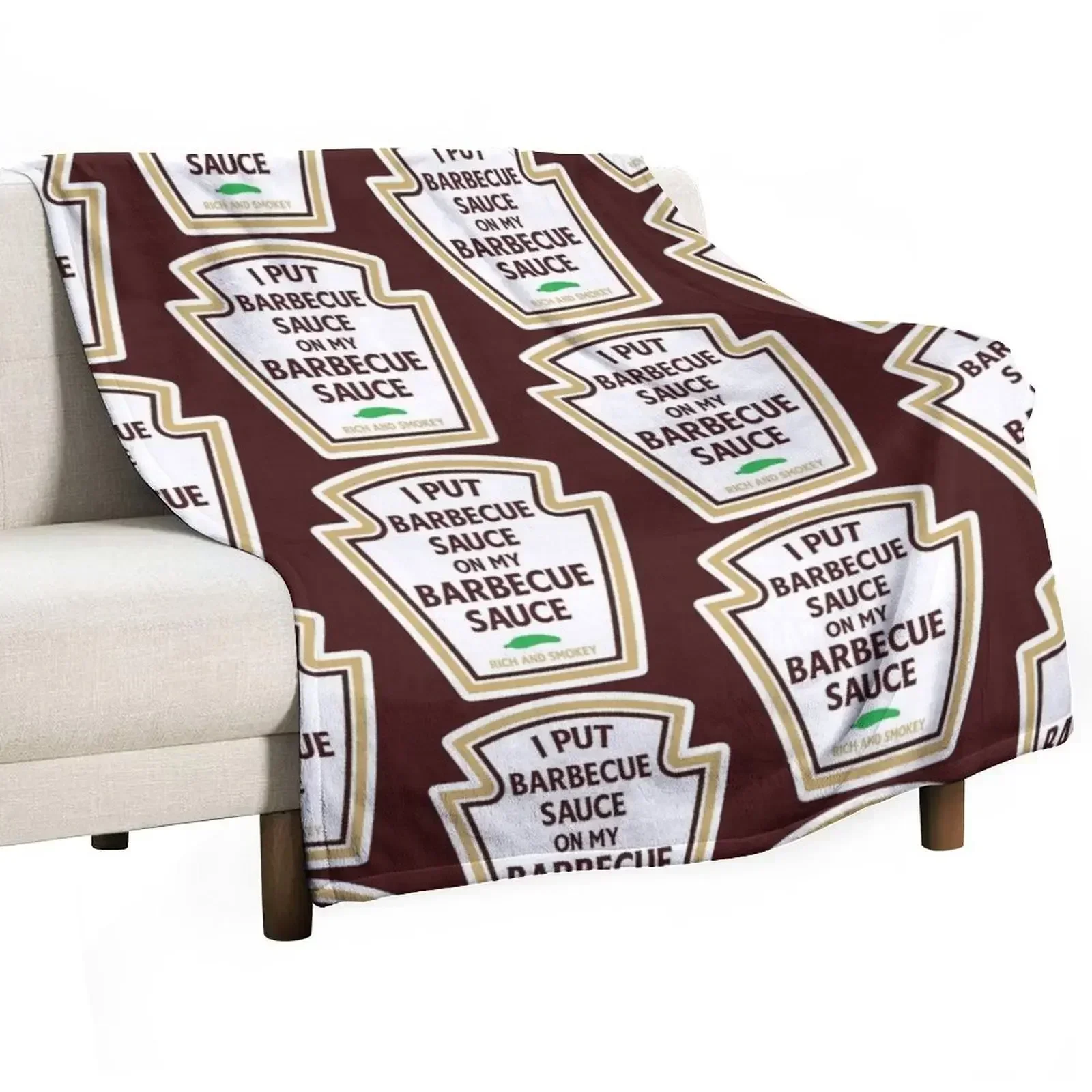 I put barbecue sauce on my bbq sauce Throw Blanket cosplay anime Shaggy Cute Decorative Sofa Hairys Blankets
