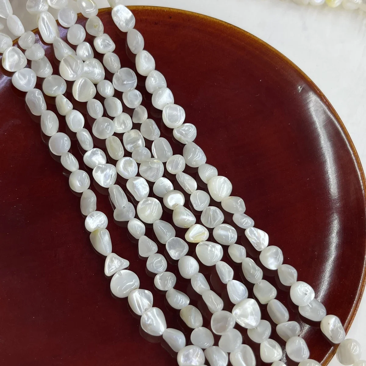 قذيفة الطبيعية حبة 5-6/7-8 مللي متر غير النظامية فضفاض مطرز السحر DIY بها بنفسك النساء الرجال قلادة صنع المجوهرات اكسسوارات لوازم #5