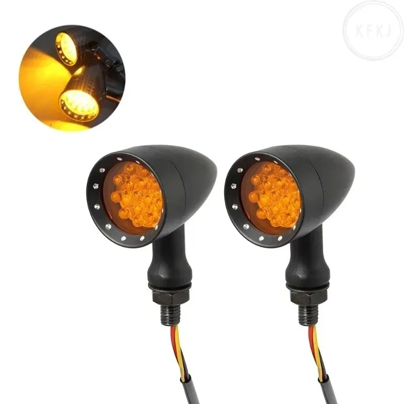 

12 В Янтарный передний задний фонарь 2 шт. для Cafe Racer Suzuki, новый для мотоцикла, указатели поворота, гриль, пуля, индикатор