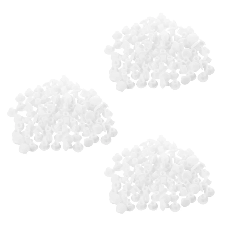 300 Pcs Home Furniture Decor 5 mm White Plastic Hole Drilling Cover