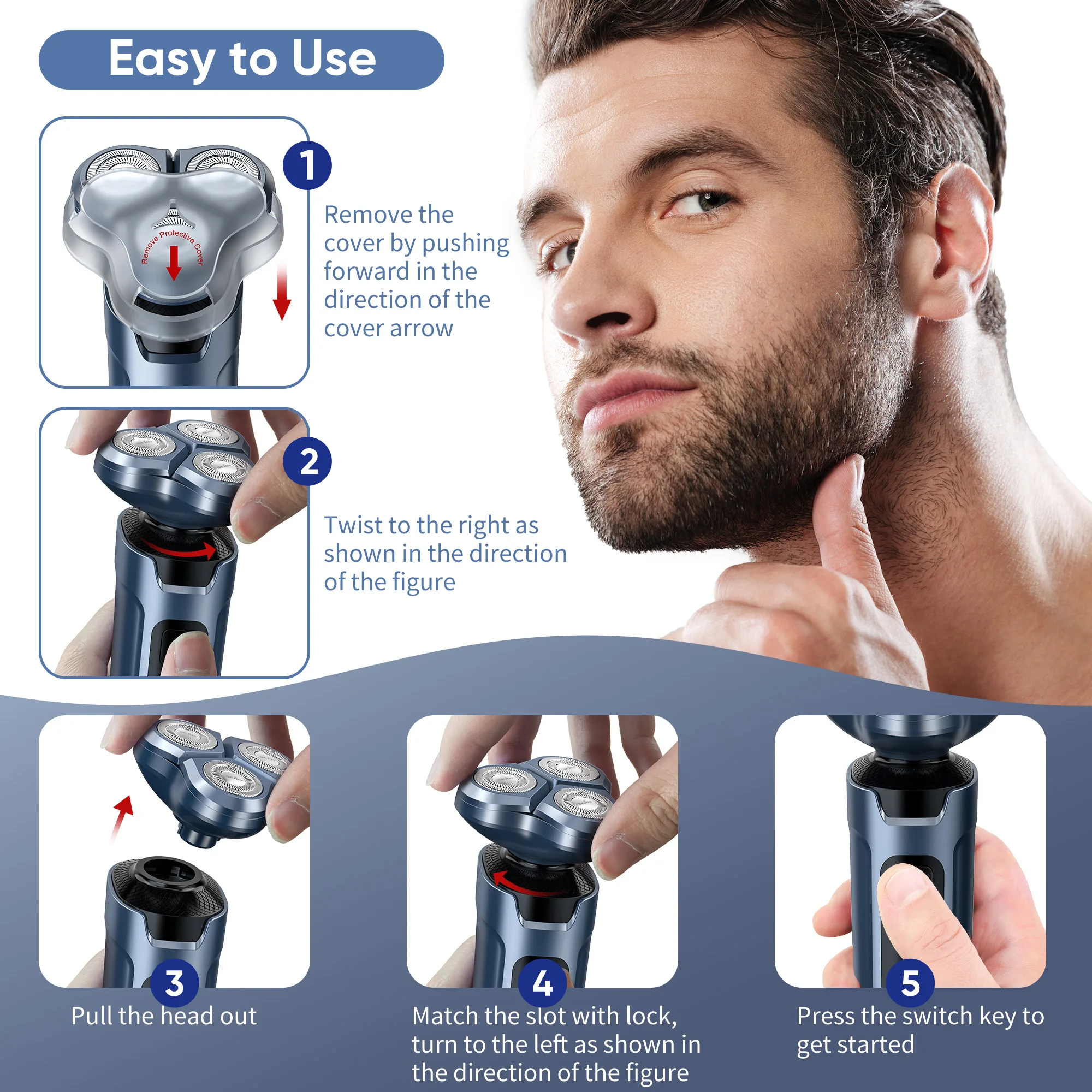 Sejoy X2 Original Electric Hair Beard Trimmer Clipper for Men 5 in 1 Professional Rechargeable Hair Cutting Machine