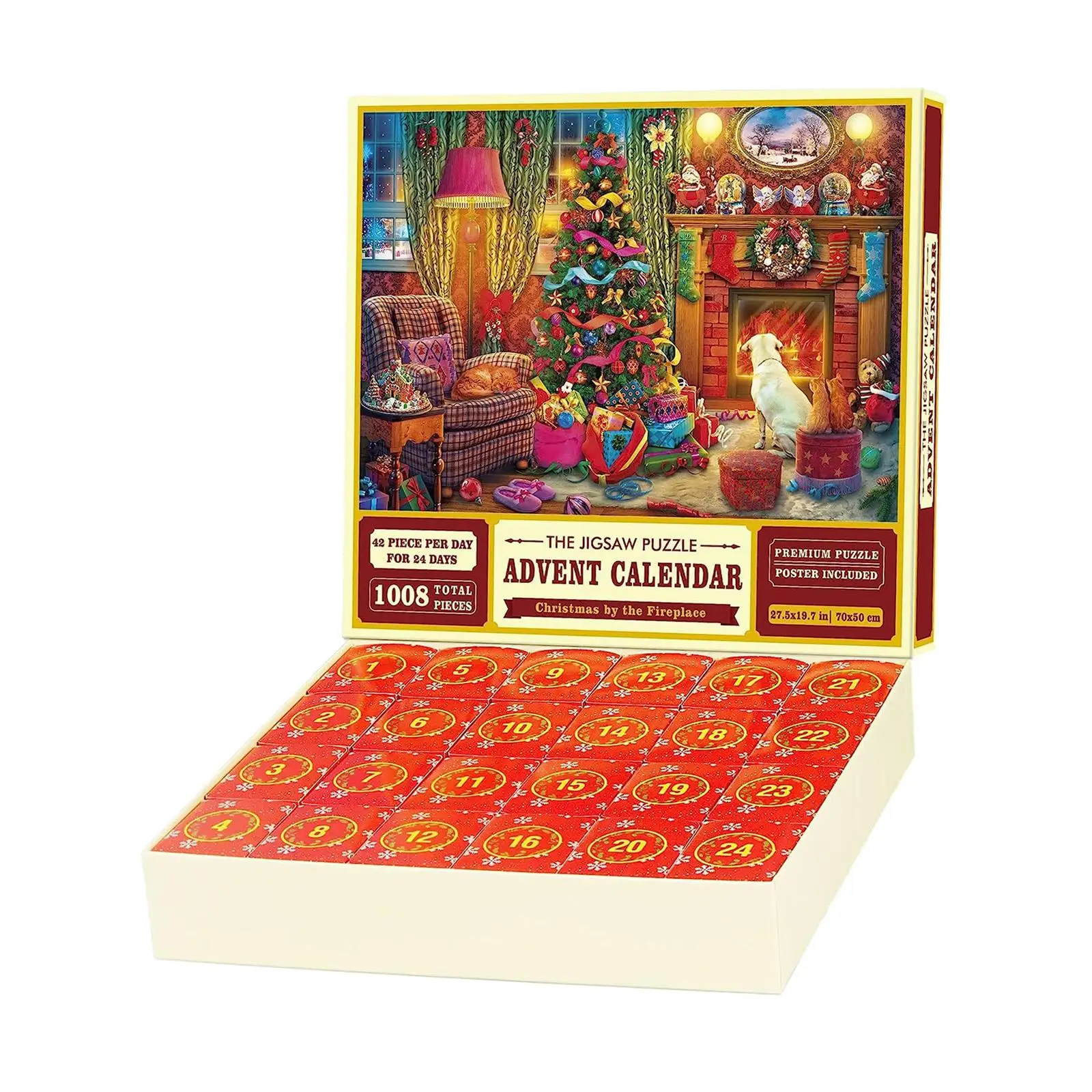 Christmas Puzzle Advent Calendar Holiday Puzzle Set Indoor for