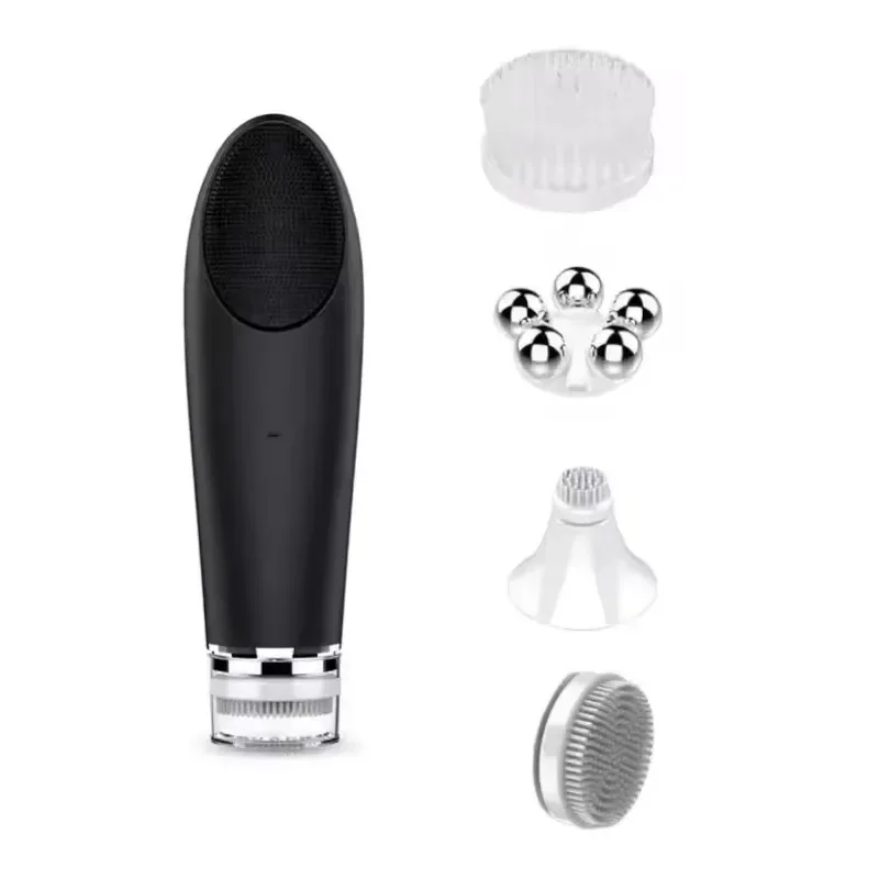 2025 New Arrival Skin Care Device Waterproof Soft Silicone Facial Cleaning Brush Washing Massager Electric Face Cleaning Brush