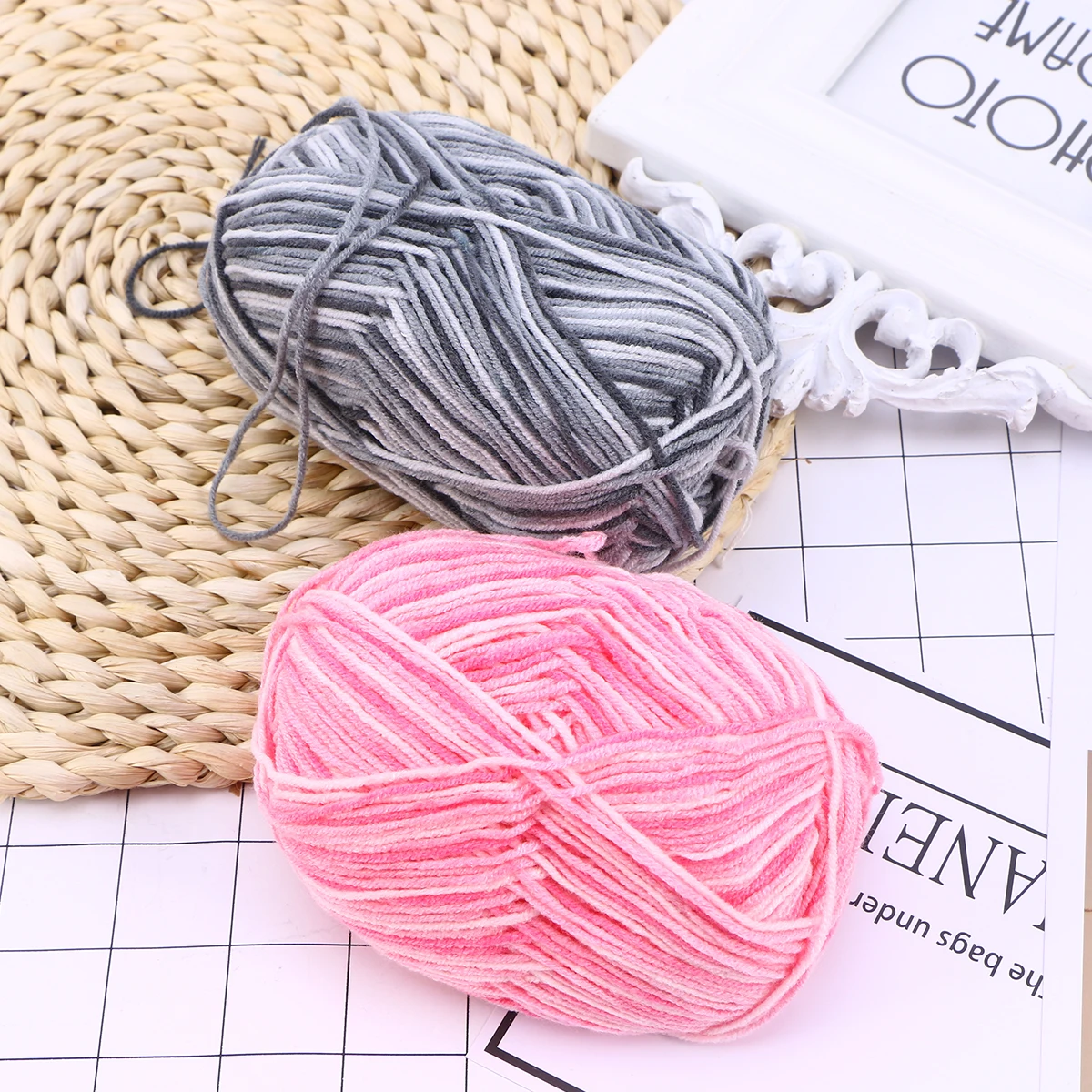 

10PCS Segment Dyed Cotton Wool Thread Medium Thick Baby Yarn Milk Cotton Knitting Crochet No Fading Machine Wash Soft Warm