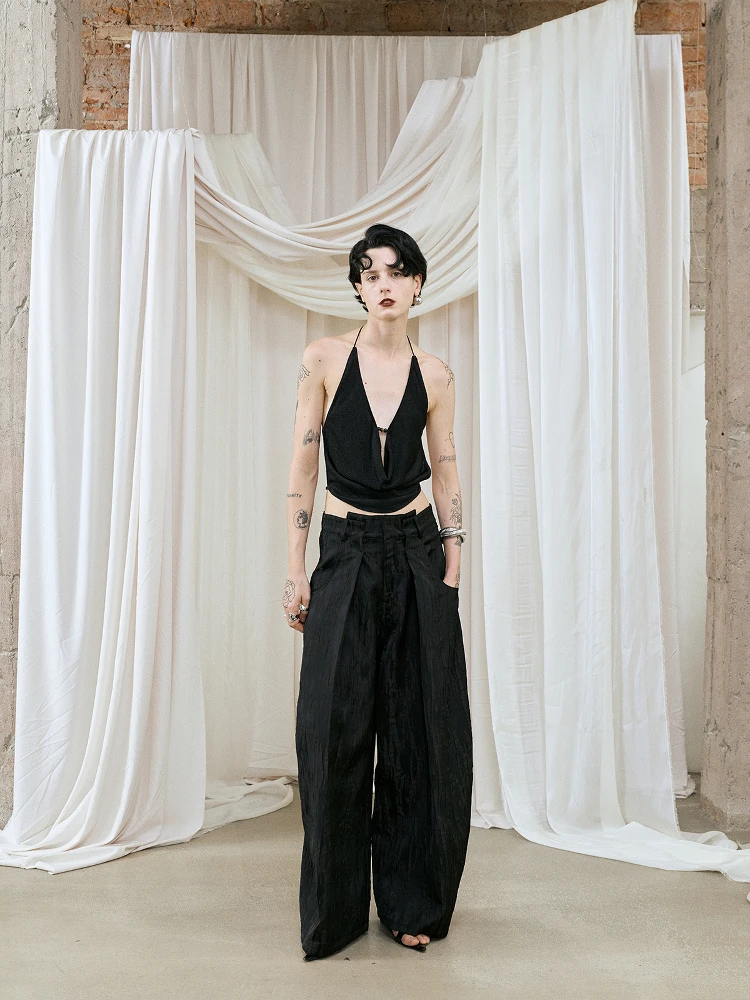 

Adjustable Neline Bla Bal V-Ne Strap Top Summer New Arrival a KIND EGO Original Design Hollow out ort Sve Wom...