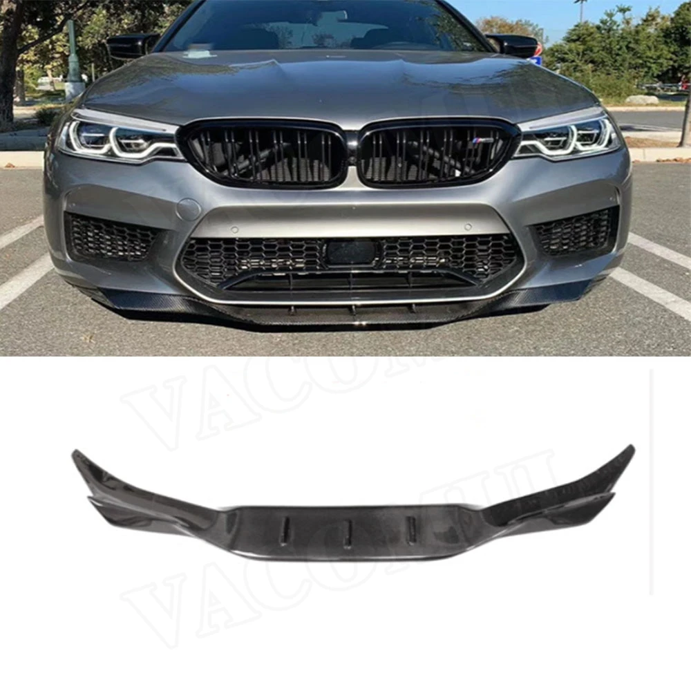 

VACOMUL Carbon Fiber Front Bumper Lip Spoiler Splitters for BMW 5 Series F90 M5 Sedan 2018-2020 Guard Front Bumper Lip Guard FRP