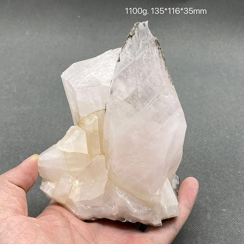 100% natural pink colour calcite with fluorescent effect rough specimen healing crystal stone