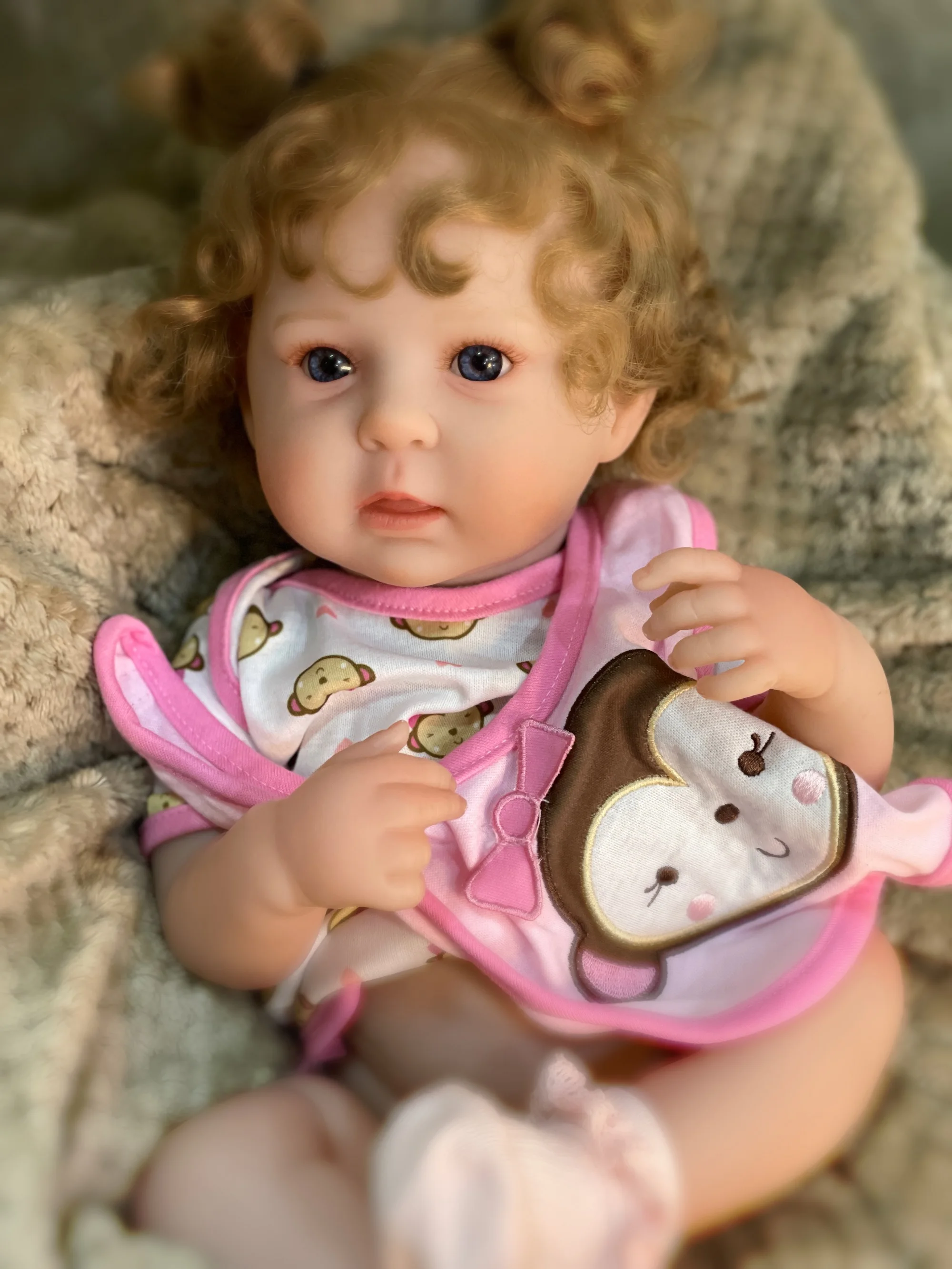 45CM Girl Ward Reborn Dolls Painted Full Body Vinyl Newborn Baby Doll With Painted Hair Toys For Kid's Christmas Gift Muñecas