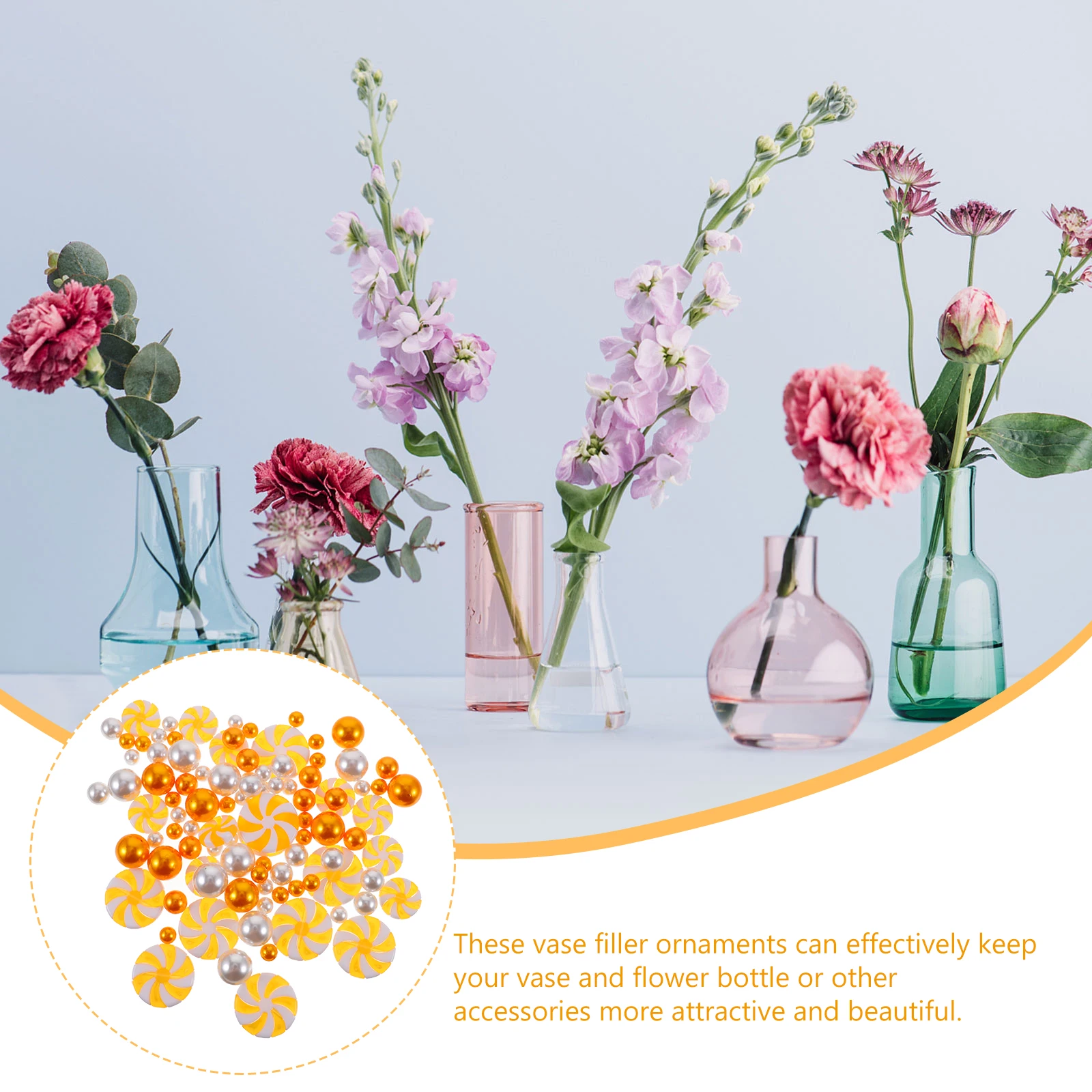 1 Set Christmas Floating Charms Vase Filler Acrylic Beads Candy Shape Decor For Party Centerpieces Tall Glass Vase Xmas Supplies