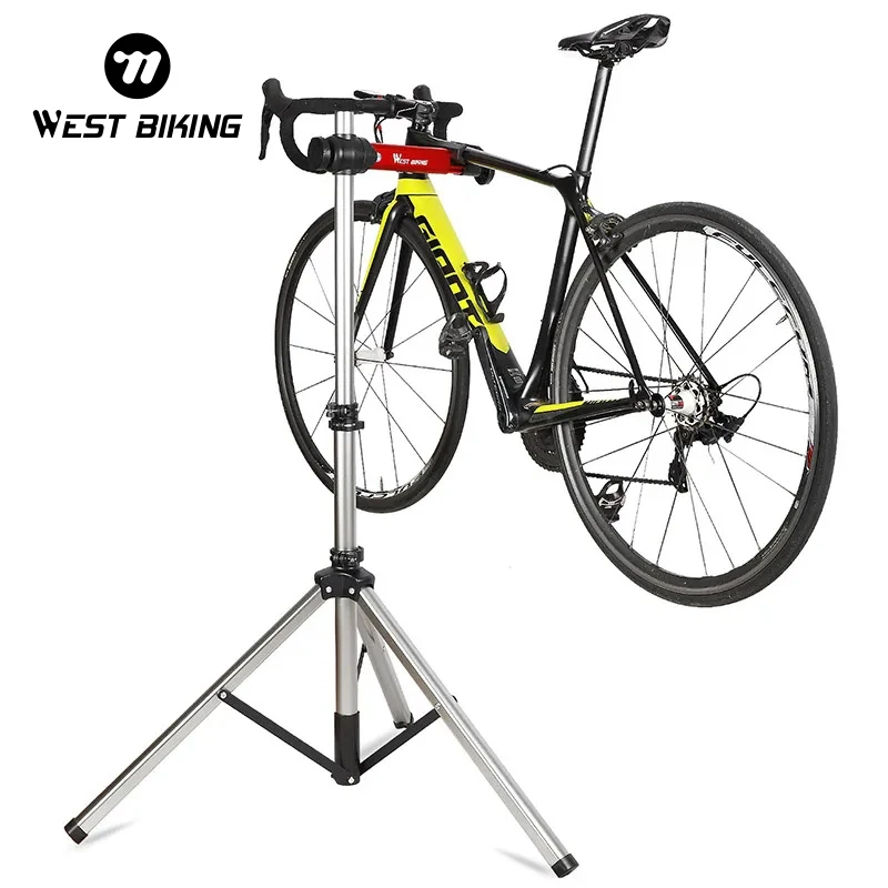 

WEST BIKING Professional Bicycle Repair Stand Adjustable MTB Road Bike Repair Tool Tray Foldable Bike Display Stand Parking Rack