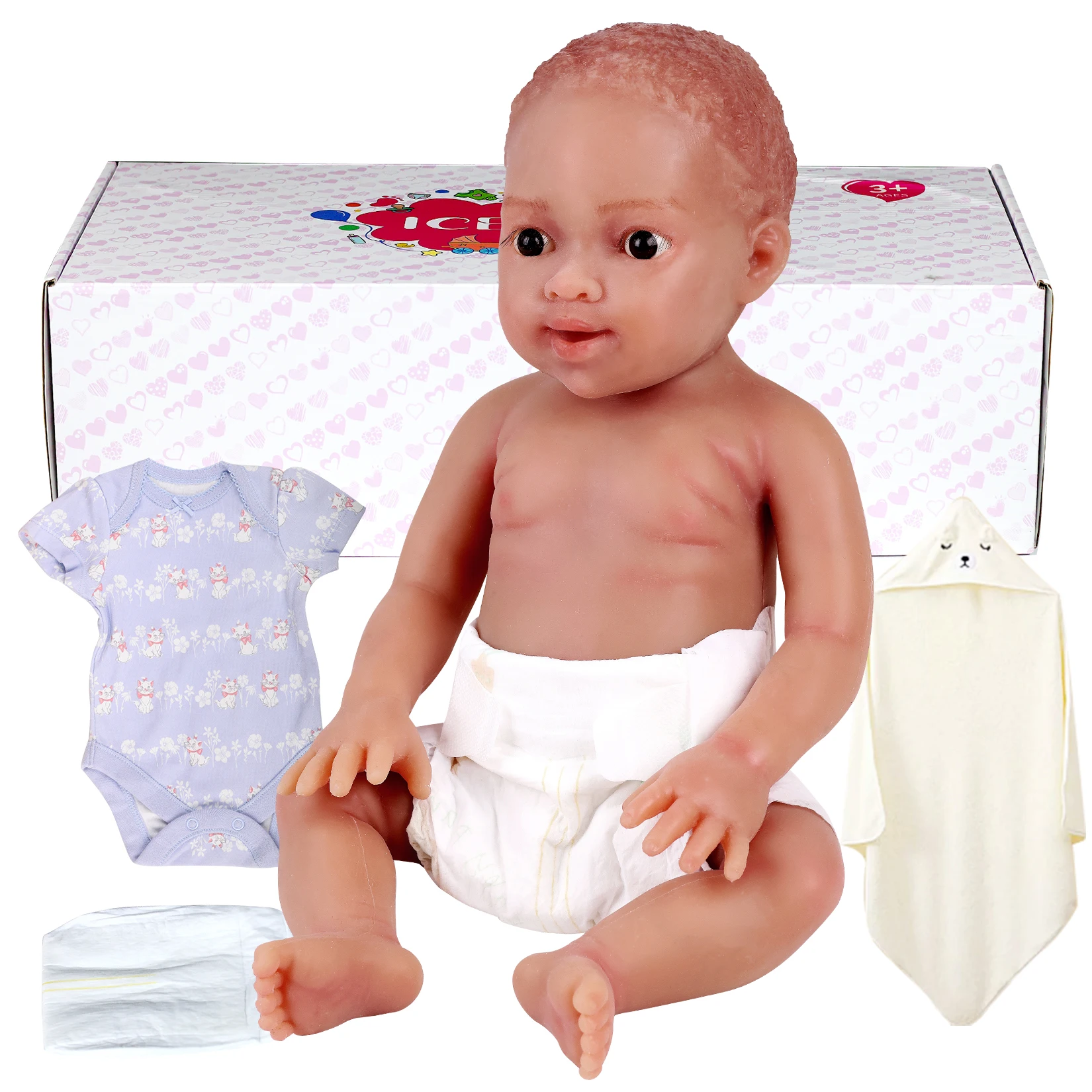 Realistic Baby Doll Whole Body Silicone Children's Toy Reborn Baby Dolls Birthday Holiday Gift for Kids bebé reborn silicona