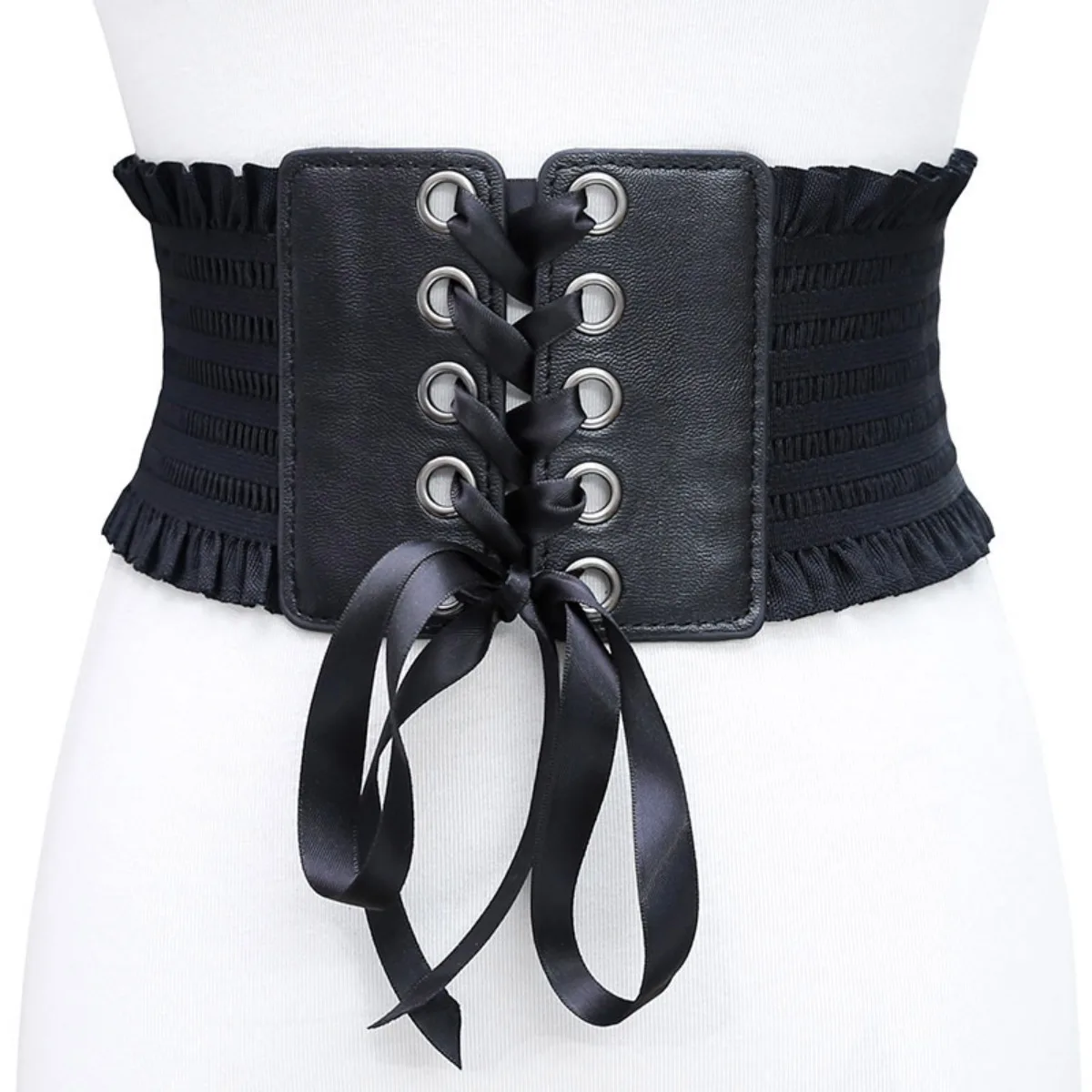 

Бахрома и кружевной пояс с запахом, широкая талия с бантом для рубашек и платьев, женский богемный корсет с поясом на талии