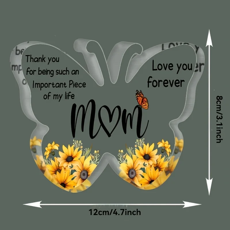 Mom Butterfly Acrylic Plaque, 