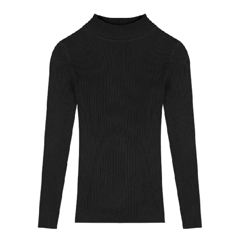 Herbst Winter Neue Dame Slim Fit Gestrickte Tops Mädchen Klassische Pullover Pullover Frauen High Neck Unterwäsche Pullover Kleidung