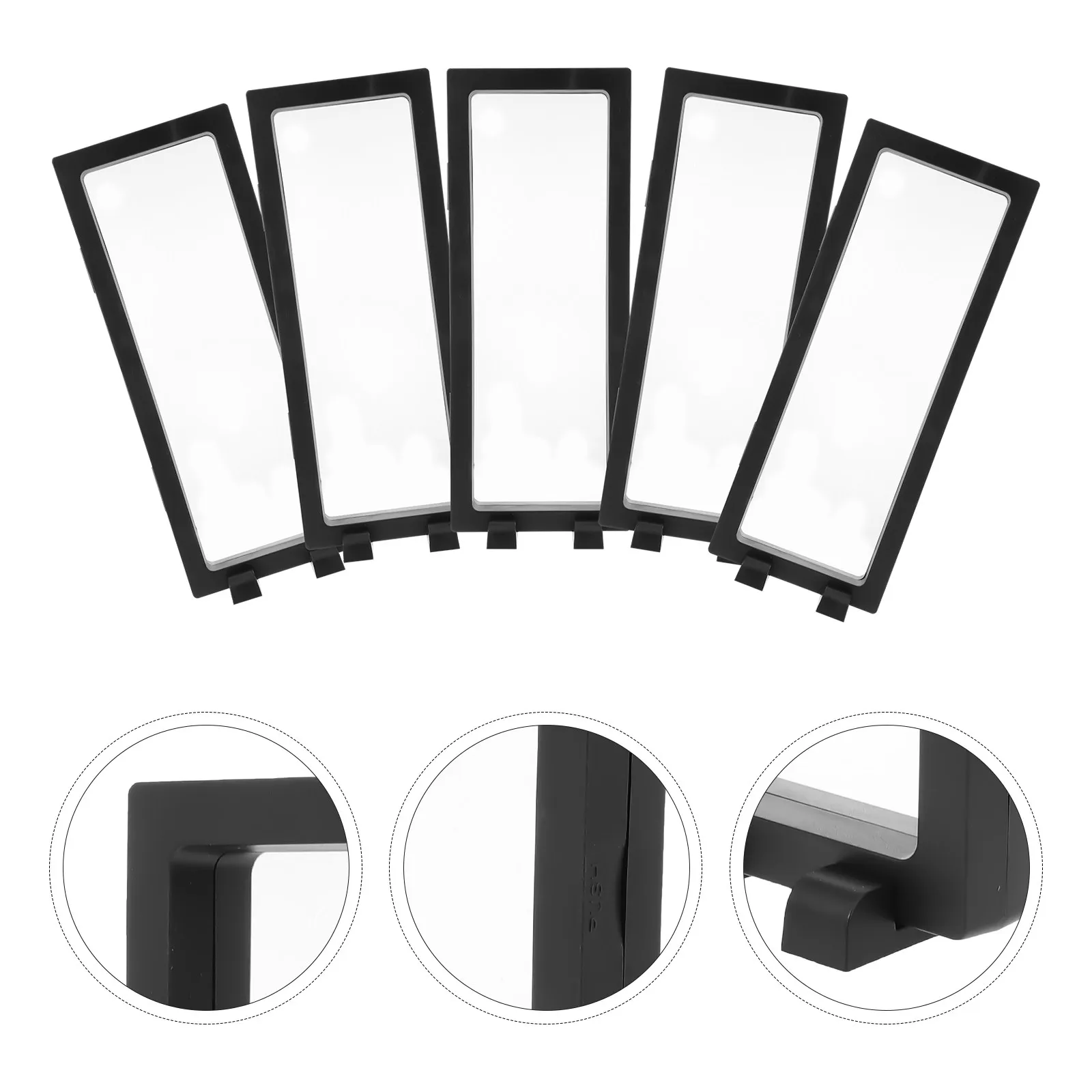 

5Sets Transparent Display Case for Jewelry Rings Coins Floating Design Oxidation Resistant Chic Decorative Desktop Accessory