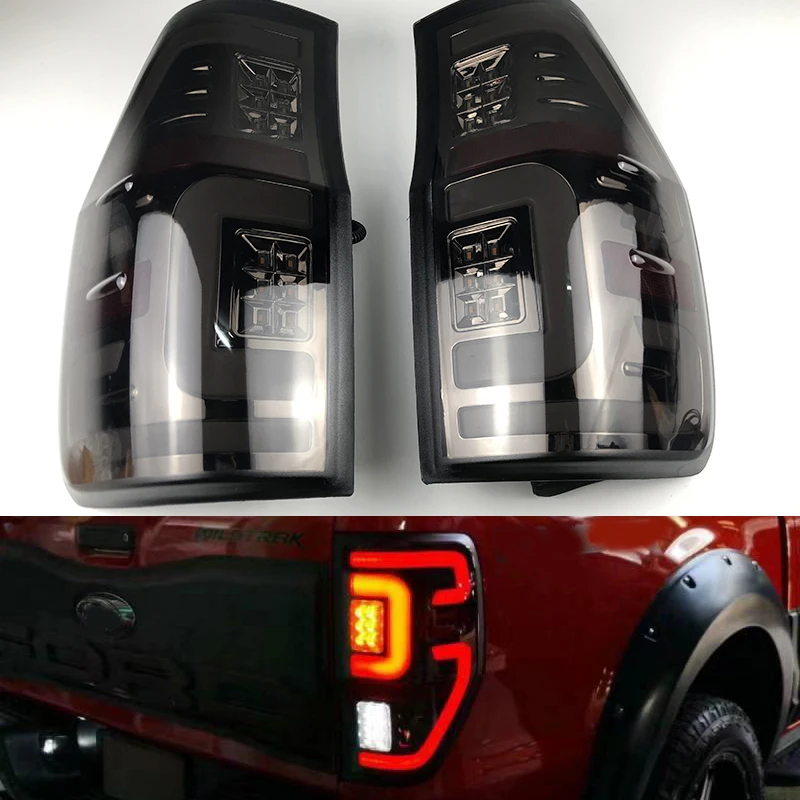 REAR LED TAIL LIGHTS FOR RORD RANGER T6 T7 T8 TXL 2012-2019 TURN SIGNAL LIGHTS CAR BLACK AND RED