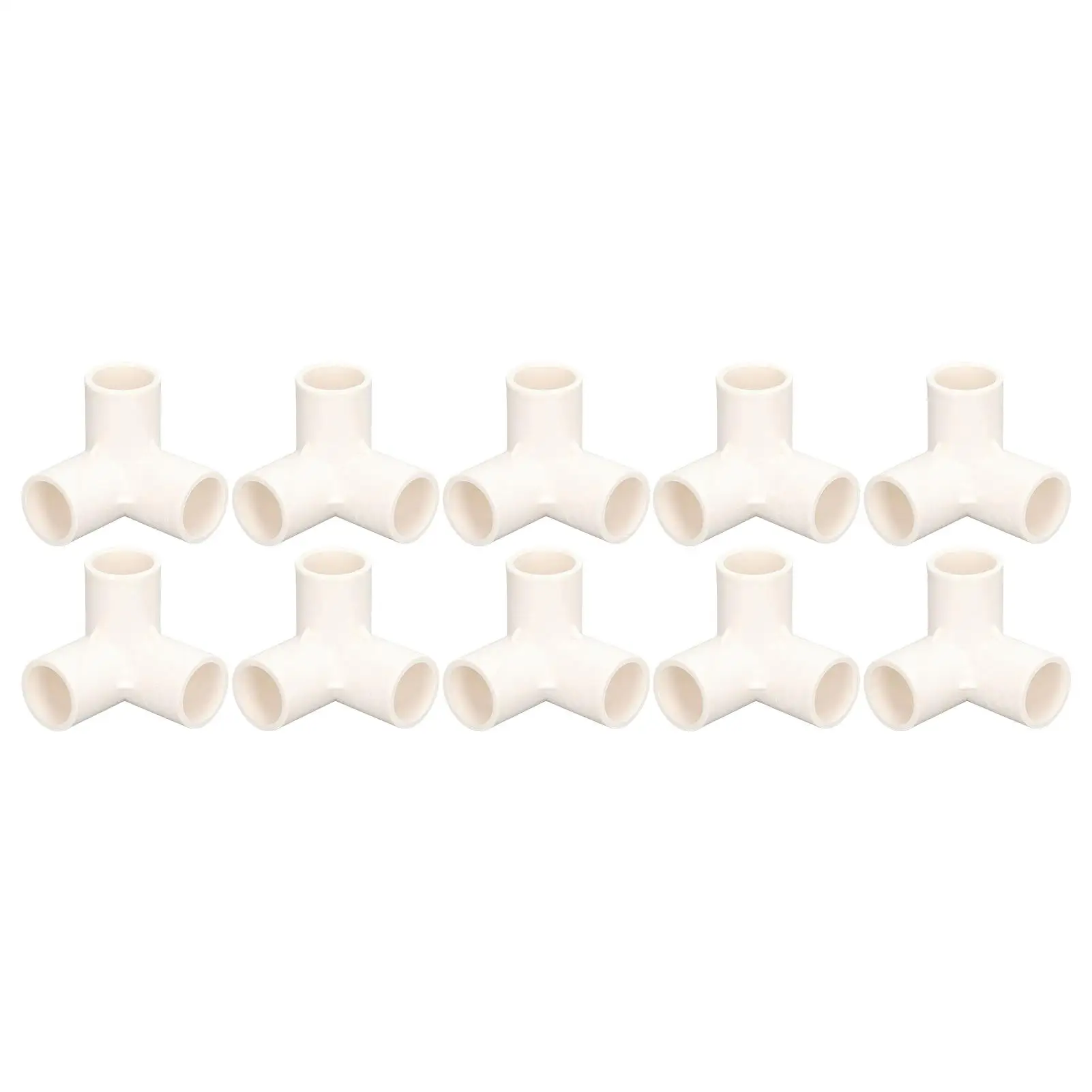 

10PCS 3 Way Plastic Tee Elbow Corner Connector Pipe Fittings 25mm Inner Diameter PVC