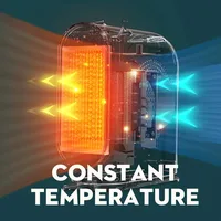 Chauffage électrique de bureau 500W, Portable, pour la maison, Thermostat Intelligent, ventilateur, chauffage électrique d'hiver, outils de chauffage 4