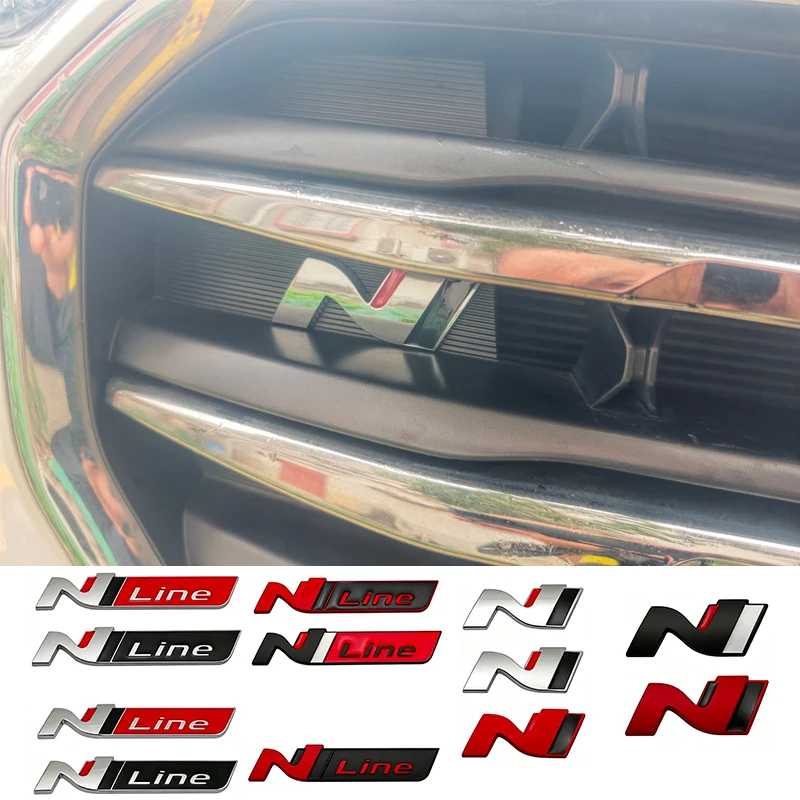 Car N-Line Sticker Emblem Accessory For Genesis I10 I20 I30 I40 IX20 IX35 Kona Getz Veloster Tucson Elantra Azera Solaris Santaf